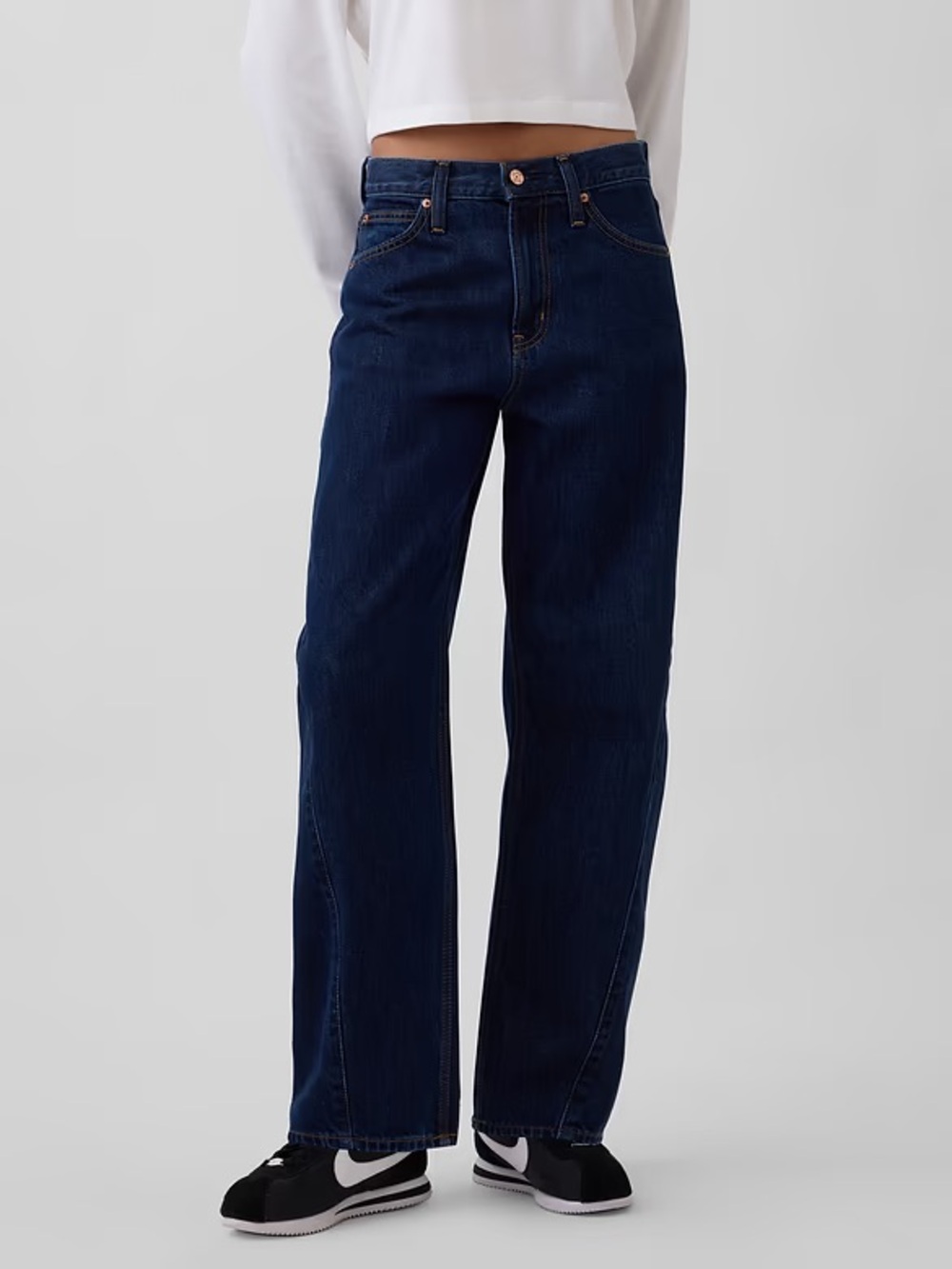 GAP High Rise Barrel Jeans